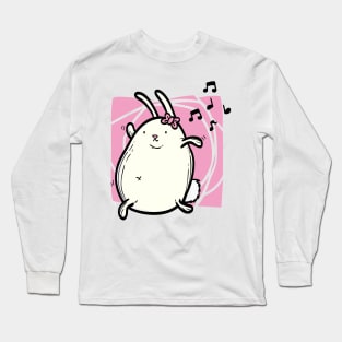 Dancing bunny pink Long Sleeve T-Shirt